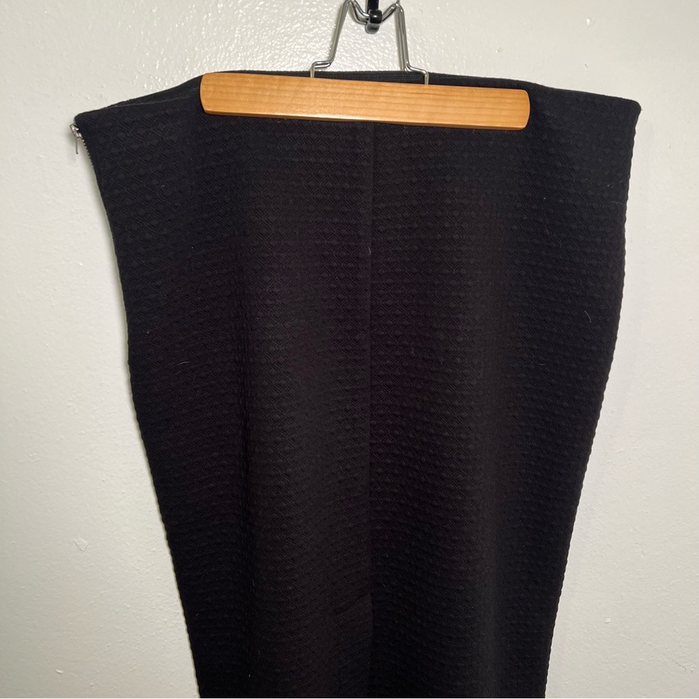 Loft Midi Pencil Skirt Textured Black - Picture 7 of 10